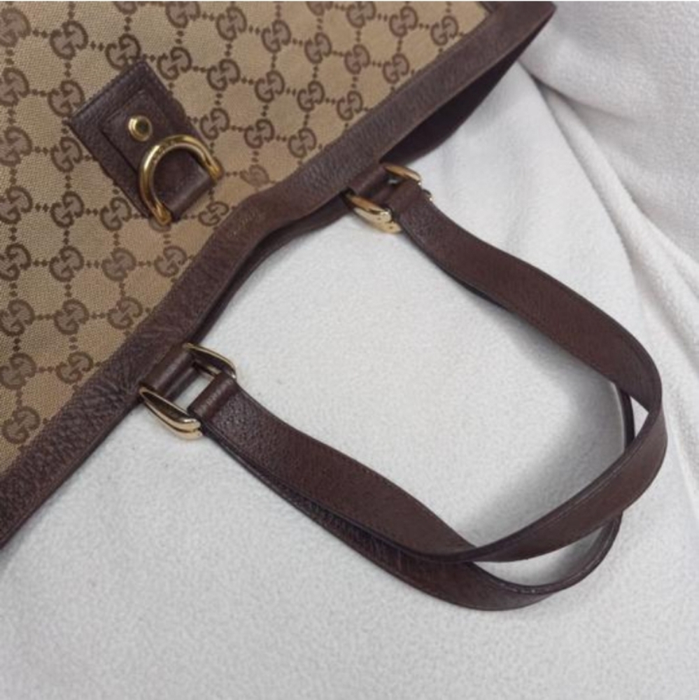 Authentic Gucci GG Monogram Supreme Abbey Canvas Large Tote Bag - Picture 8 of 12